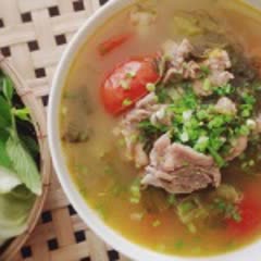 Cách làm canh dưa cải nấu sườn