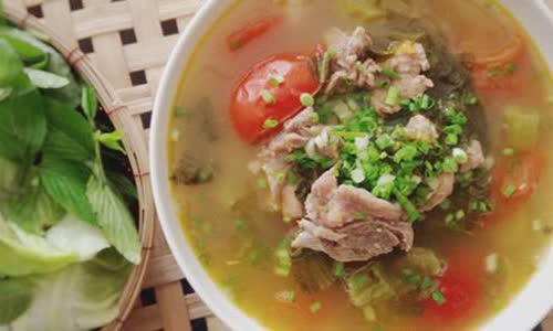 Cách làm canh dưa cải nấu sườn