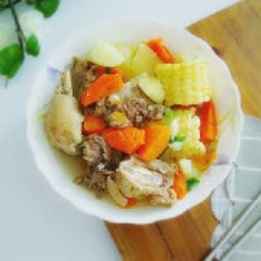 Cách nấu canh gà rau củ dinh dưỡng