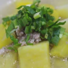 Cách nấu Canh Khoai Lang Thịt Bằm ngọt mát ngon bổ