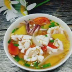 Cách làm canh mực nấu chua