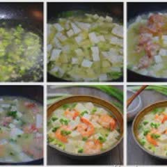 Cách làm canh tôm nấu đậu hũ