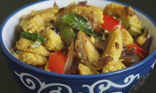 Cách làm bắp non xào cà ri