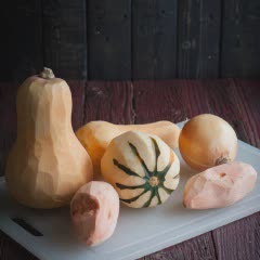 Cách làm Bí đỏ và khoai lang nướng