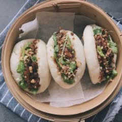 Cách làm Gua Bao chay- Bánh bao kẹp Đài Loan nhân nấm sốt BBQ