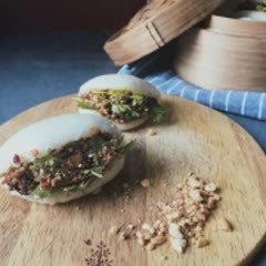 Cách làm Gua Bao chay- Bánh bao kẹp Đài Loan nhân nấm sốt BBQ