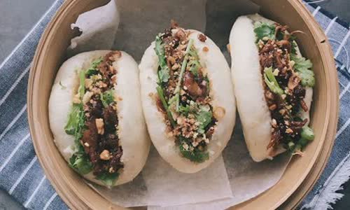 Cách làm Gua Bao chay- Bánh bao kẹp Đài Loan nhân nấm sốt BBQ