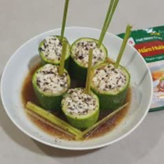 Cách Làm Bí Ngòi Nhồi Nấm Sauce Dầu Hào Chay Ngon