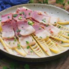 Cách làm măng hấp thịt xông khói