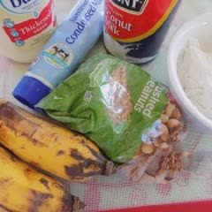 Cách làm kem chuối ép dừa đậu phộng
