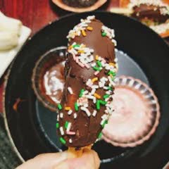 Cách làm kem chuối phủ chocolate