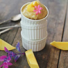 Cách làm kem chuối xoài
