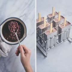 Cách làm Kem que sữa đậu đỏ