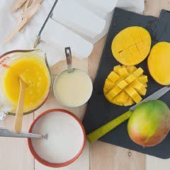 Cách làm kem sữa chua xoài mát ngọt