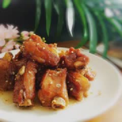 Cách làm Sườn Heo Rim Nước Tương gừng chua ngọt tại nhà