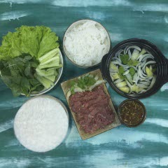 Cách làm Thịt Bò Nhúng Giấm nước dừa chấm mắm nêm