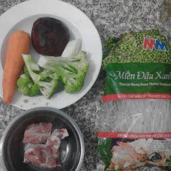Cách làm miến sườn non rau củ