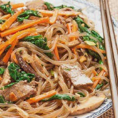 Cách làm Miến trộn Japchae Hàn Quốc