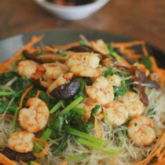 Cách Làm Miến Xào Tôm Rau Củ, Nấm Hương Thơm Ngon