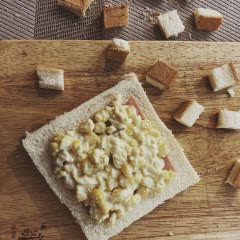 Cách Làm Sandwich Chiên Kẹp Jambong Sốt Mayonnaise Trứng Bắp