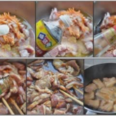 Cách làm Thịt chiên cháy cạnh kiểu Hàn