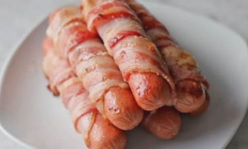 Cách Làm Thịt Xông Khói Cuộn Xúc Xích Chiên Ngon