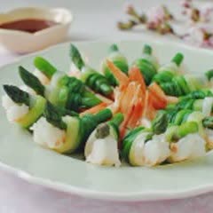 Cách Làm Hành Cuộn Tôm Kiểu Hàn Thơm Ngon Đơn Giản
