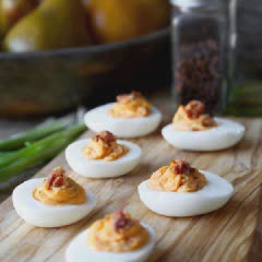 Cách làm Trứng Nghiền Sốt Yogurt Mayonnaise bacon béo ngậy