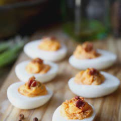 Cách làm Trứng Nghiền Sốt Yogurt Mayonnaise bacon béo ngậy