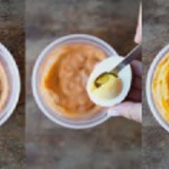 Cách làm Trứng Nghiền Sốt Yogurt Mayonnaise bacon béo ngậy