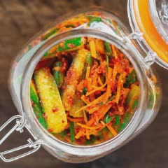 Cách làm Kimchi dưa leo cà rốt hẹ