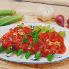 Cách làm Đậu bắp nhồi thịt sốt cà chua