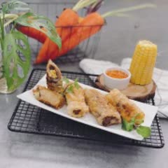 Cách làm Ram bò trứng bắp cuộn