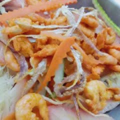 Cách làm gỏi bưởi tôm mực khô