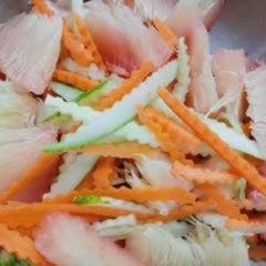 Cách làm gỏi bưởi tôm mực khô