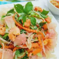 Cách làm gỏi bưởi tôm mực khô