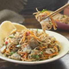 Cách làm Gỏi nghêu bắp chuối 