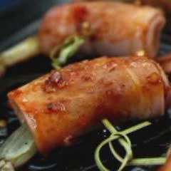 Cách Làm Món Tôm Cuộn Ba Rọi Xông Khói Nướng Sa Tế 