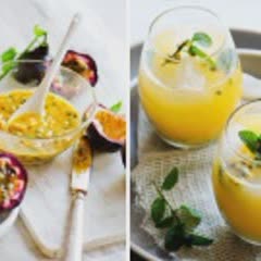 Cách làm Nước Ép Chanh Dây cùng lá bạc hà mát lạnh