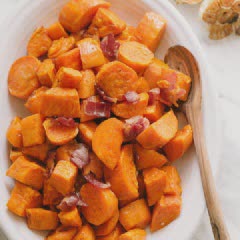 Cách làm Khoai lang nướng syrup tỏi