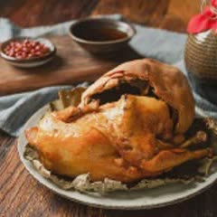 Cách làm Gà nướng bọc lá sen bột