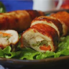 Cách làm Đùi Gà Cuộn Rau Củ Nướng mật ong thơm ngon