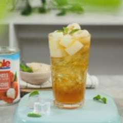 Cách làm Hồng Trà Thạch Vải Dole giải nhiệt mùa hè