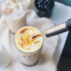 Cách làm Sữa Tươi Kem Cháy Trân Châu Đường Đen béo ngọt