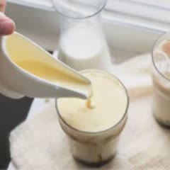 Cách làm Sữa Tươi Kem Cháy Trân Châu Đường Đen béo ngọt