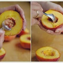 Cách làm Đào nướng sốt caramel