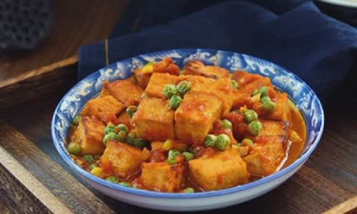 Cách làm đậu hũ chiên sốt cà chua đậu Hà Lan