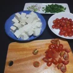 Cách làm đậu hũ sốt cà chua bi
