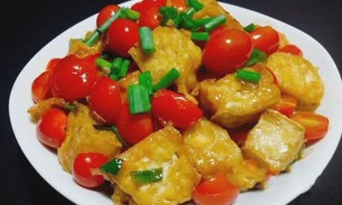 Cách làm đậu hũ sốt cà chua bi