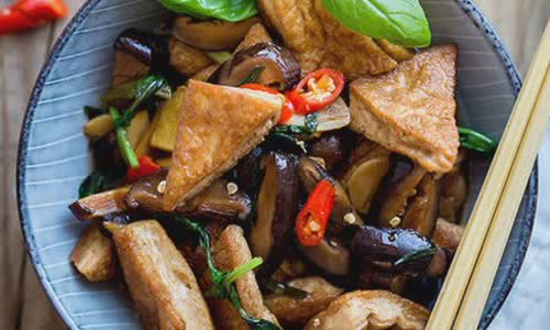 Cách làm đậu hũ xào nấm hương